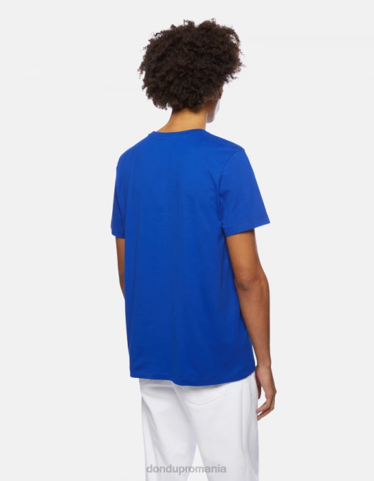bărbați tricou din tricou cu fiti regulate V84D795 îmbrăcăminte albastru regal DONDUP