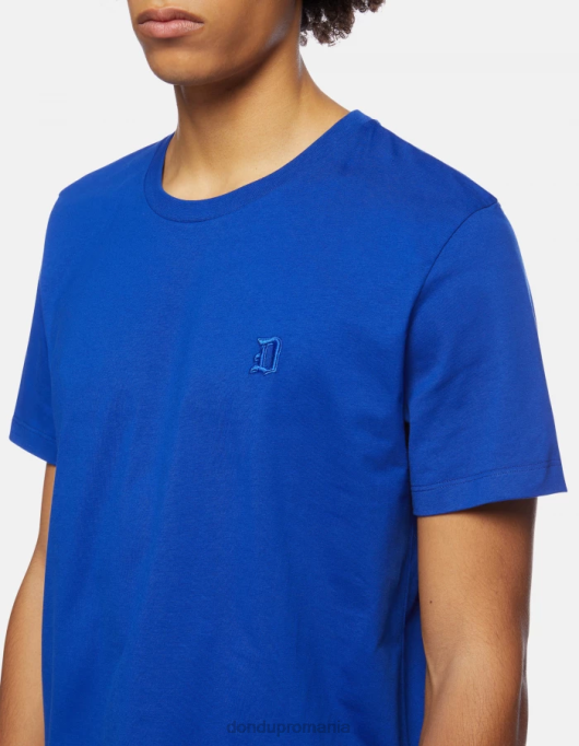 bărbați tricou din tricou cu fiti regulate V84D795 îmbrăcăminte albastru regal DONDUP