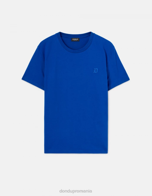 bărbați tricou din tricou cu fiti regulate V84D795 îmbrăcăminte albastru regal DONDUP