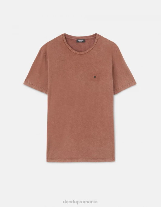 bărbați tricou din tricou cu fiti regulate V84D798 îmbrăcăminte cioccolato DONDUP