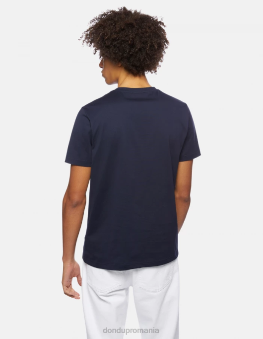 bărbați tricou din tricou cu fiti regulate V84D800 îmbrăcăminte albastru marin DONDUP