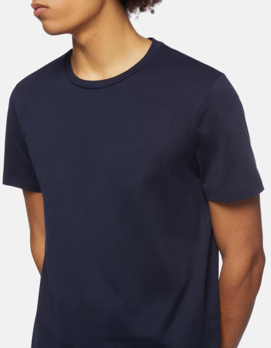 bărbați tricou din tricou cu fiti regulate V84D800 îmbrăcăminte albastru marin DONDUP