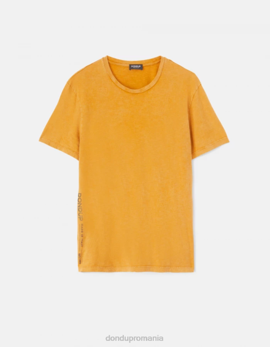bărbați tricou din tricou cu fiti regulate V84D805 îmbrăcăminte galben ocru DONDUP