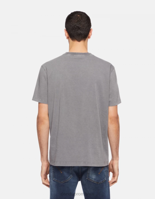 bărbați tricou din tricou cu fiti regulate V84D808 îmbrăcăminte gri DONDUP