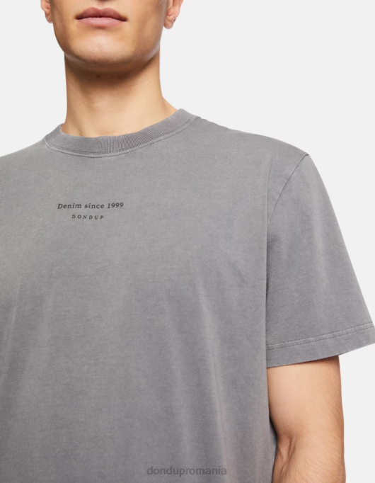 bărbați tricou din tricou cu fiti regulate V84D808 îmbrăcăminte gri DONDUP