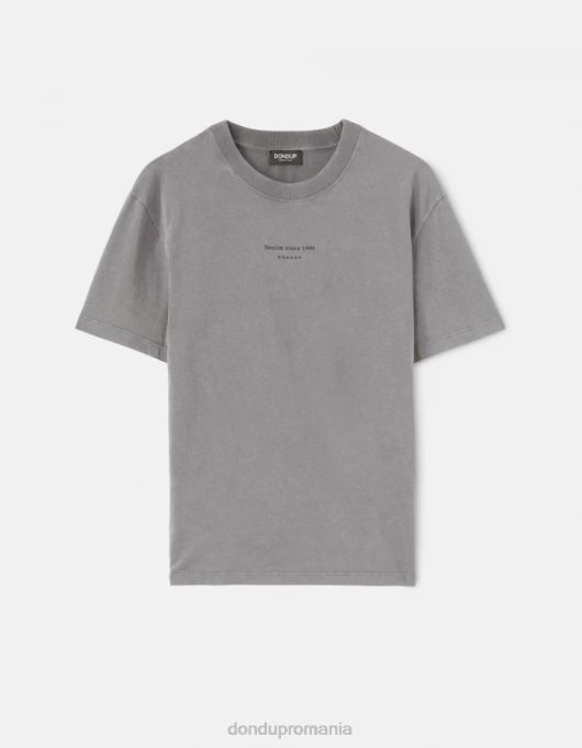 bărbați tricou din tricou cu fiti regulate V84D808 îmbrăcăminte gri DONDUP