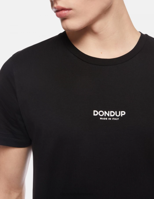 bărbați tricou din tricou cu fiti regulate V84D812 îmbrăcăminte negru DONDUP