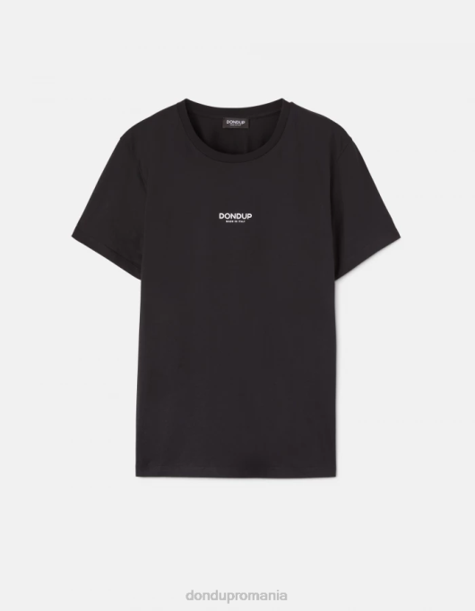 bărbați tricou din tricou cu fiti regulate V84D812 îmbrăcăminte negru DONDUP