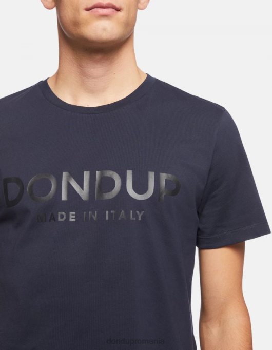 bărbați tricou din tricou cu fiti regulate V84D813 îmbrăcăminte albastru marin DONDUP