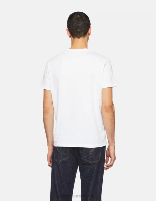 bărbați tricou din tricou cu fiti regulate V84D814 îmbrăcăminte alb DONDUP