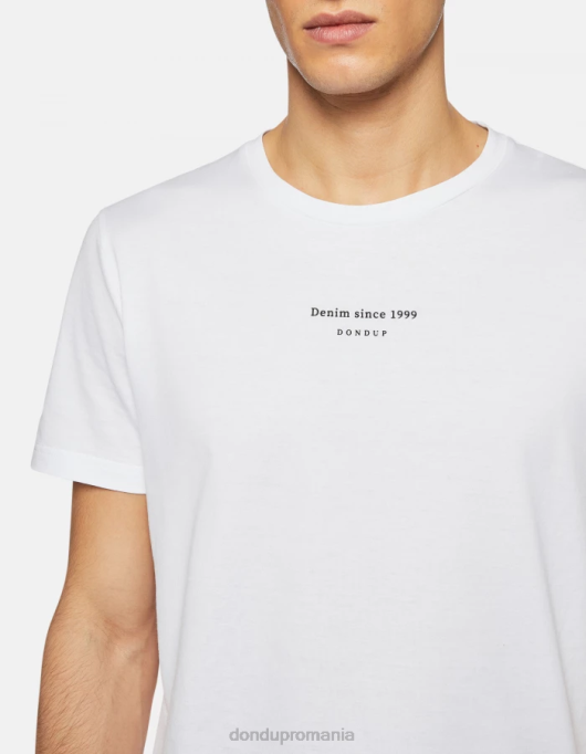 bărbați tricou din tricou cu fiti regulate V84D814 îmbrăcăminte alb DONDUP