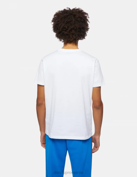 bărbați tricou din tricou cu fiti regulate V84D815 îmbrăcăminte alb DONDUP