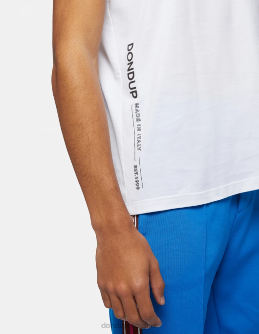 bărbați tricou din tricou cu fiti regulate V84D815 îmbrăcăminte alb DONDUP
