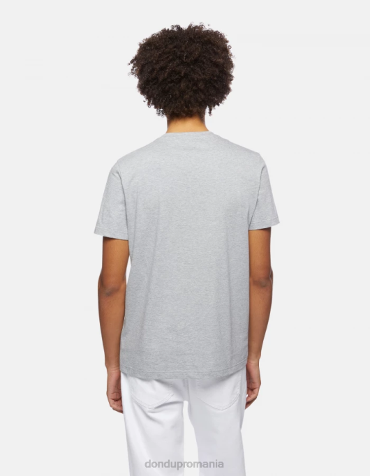 bărbați tricou din tricou cu fiti regulate V84D819 îmbrăcăminte gri DONDUP
