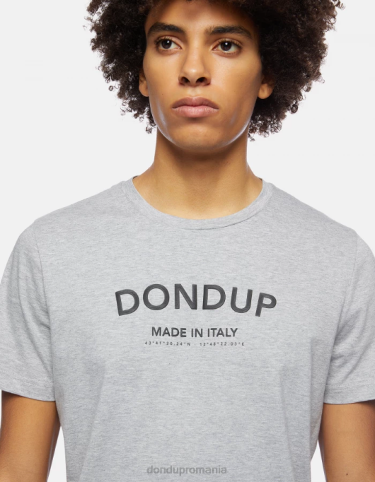 bărbați tricou din tricou cu fiti regulate V84D819 îmbrăcăminte gri DONDUP