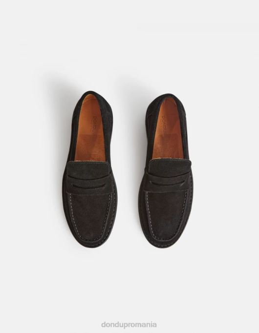 bărbați mocasini din piele despicata V84D971 accesorii negru DONDUP