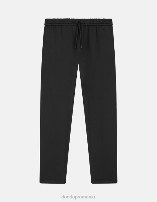 bărbați dom pantaloni de jogging din catifea V84D745 îmbrăcăminte negru DONDUP