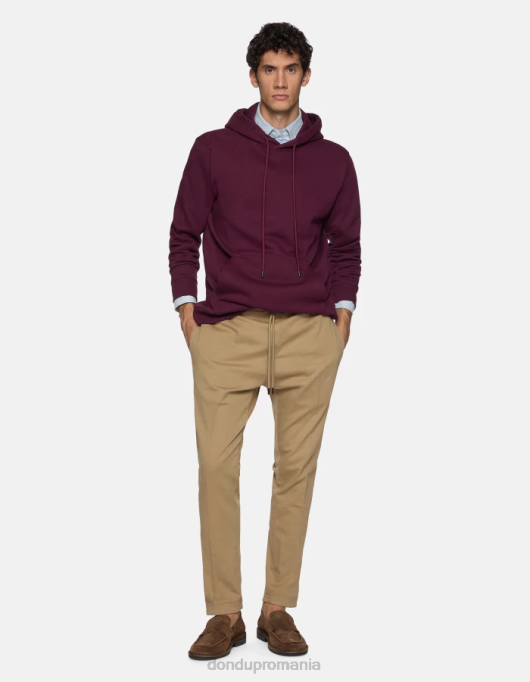 bărbați dom pantaloni de jogging din catifea V84D746 îmbrăcăminte nisip DONDUP
