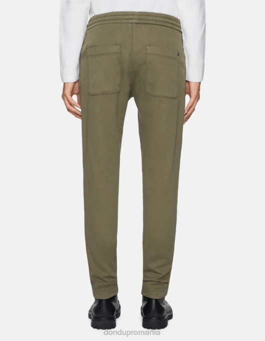 bărbați dom pantaloni de jogging din catifea V84D747 îmbrăcăminte verde salvie DONDUP