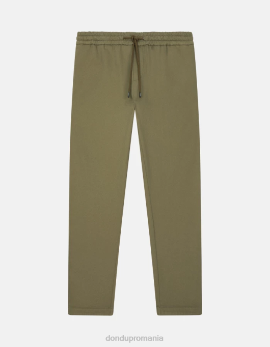 bărbați dom pantaloni de jogging din catifea V84D747 îmbrăcăminte verde salvie DONDUP