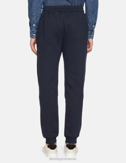 bărbați pantaloni de jogging din fleece cu fiti regulate V84D713 îmbrăcăminte albastru marin DONDUP