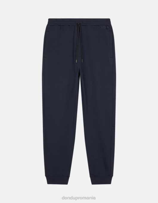 bărbați pantaloni de jogging din fleece cu fiti regulate V84D713 îmbrăcăminte albastru marin DONDUP