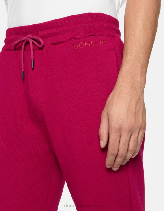 bărbați pantaloni de jogging din fleece cu fiti regulate V84D714 îmbrăcăminte barbabietola DONDUP