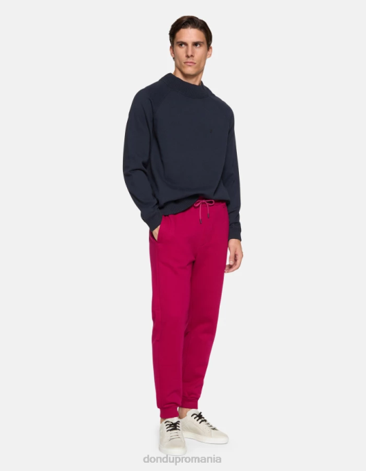 bărbați pantaloni de jogging din fleece cu fiti regulate V84D714 îmbrăcăminte barbabietola DONDUP
