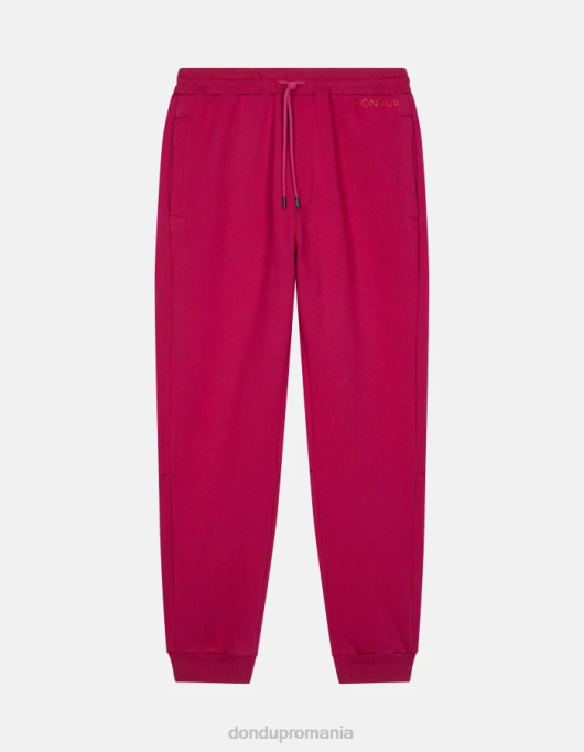 bărbați pantaloni de jogging din fleece cu fiti regulate V84D714 îmbrăcăminte barbabietola DONDUP