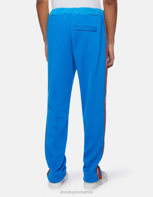 bărbați pantaloni de jogging din fleece cu fiti regulate V84D753 îmbrăcăminte turcoaz DONDUP