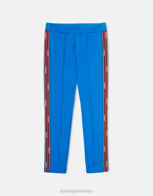 bărbați pantaloni de jogging din fleece cu fiti regulate V84D753 îmbrăcăminte turcoaz DONDUP