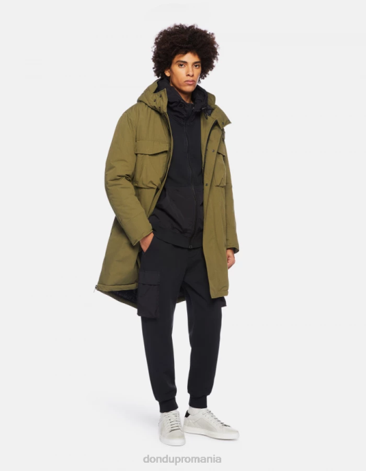 bărbați pantaloni de jogging din fleece cu fiti regulate V84D760 îmbrăcăminte negru DONDUP
