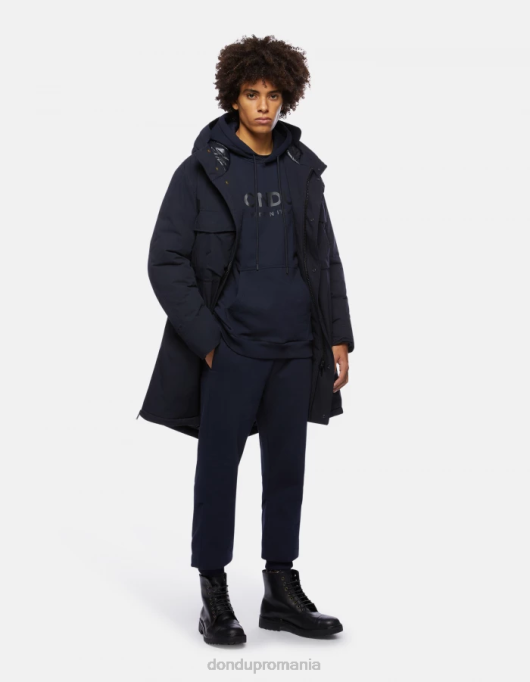 bărbați pantaloni de jogging din fleece cu fiti regulate V84D771 îmbrăcăminte albastru marin DONDUP