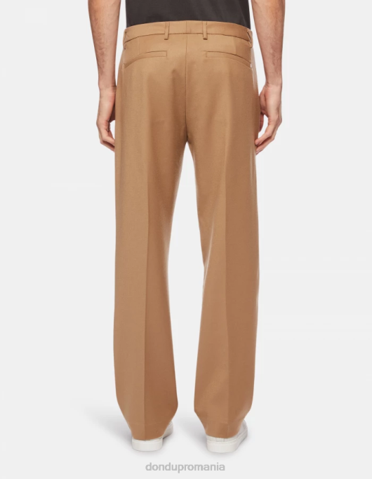 bărbați pantaloni largi de flanel Louis V84D681 îmbrăcăminte cămilă DONDUP