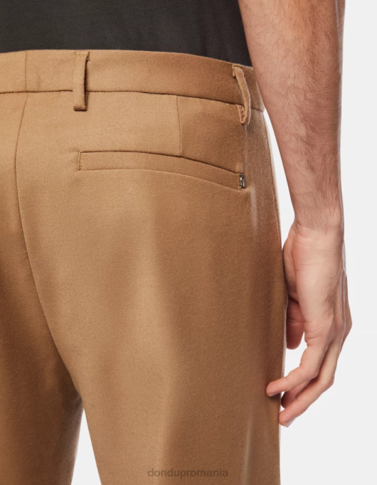 bărbați pantaloni largi de flanel Louis V84D681 îmbrăcăminte cămilă DONDUP