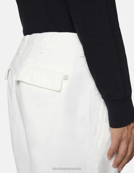 bărbați pantaloni cargo din bumbac ken V84D695 îmbrăcăminte alabastru DONDUP