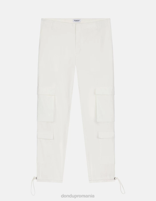 bărbați pantaloni cargo din bumbac ken V84D695 îmbrăcăminte alabastru DONDUP