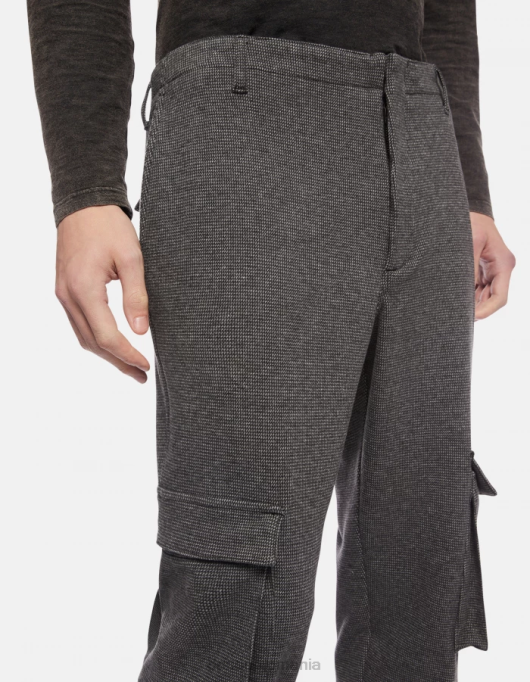 bărbați pantaloni cargo din jerseu ken V84D693 îmbrăcăminte negru DONDUP