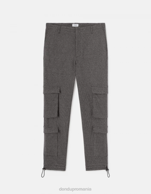 bărbați pantaloni cargo din jerseu ken V84D693 îmbrăcăminte negru DONDUP