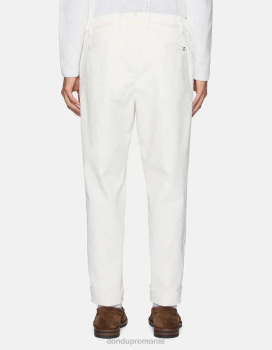 bărbați pantaloni de catifea oscar morcov V84D735 îmbrăcăminte alabastru DONDUP
