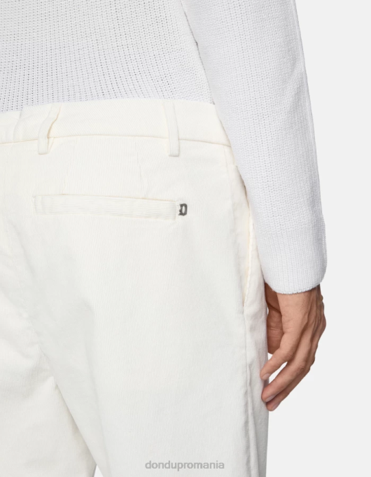 bărbați pantaloni de catifea oscar morcov V84D735 îmbrăcăminte alabastru DONDUP