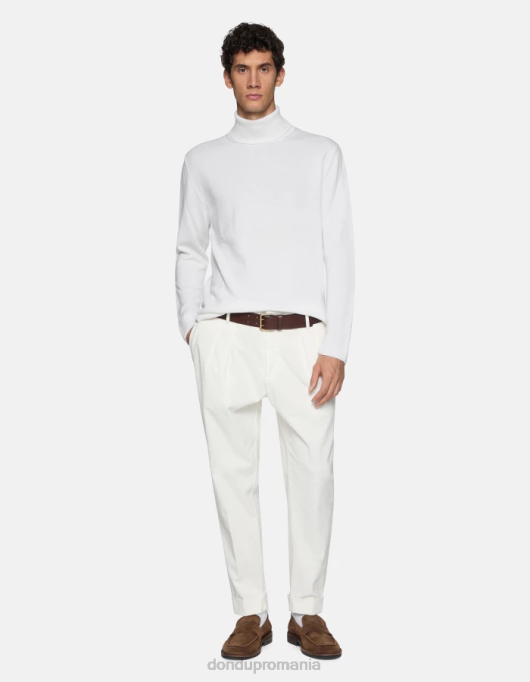 bărbați pantaloni de catifea oscar morcov V84D735 îmbrăcăminte alabastru DONDUP