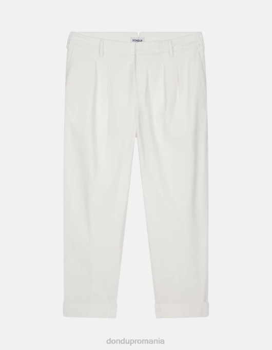 bărbați pantaloni de catifea oscar morcov V84D735 îmbrăcăminte alabastru DONDUP