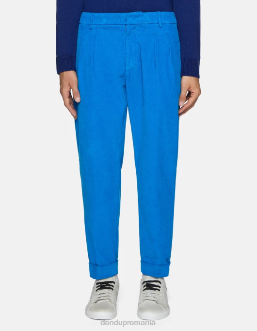 bărbați pantaloni de catifea oscar morcov V84D737 îmbrăcăminte turcoaz DONDUP