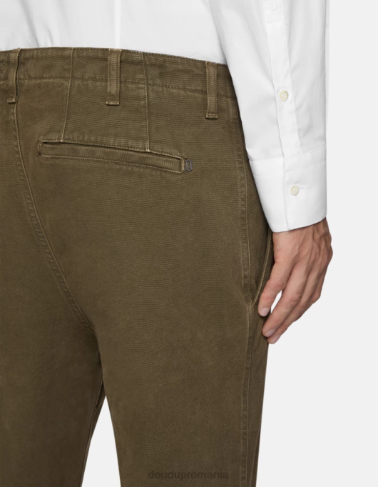 bărbați pantaloni din bumbac zyan morcov V84D751 îmbrăcăminte verde armată DONDUP