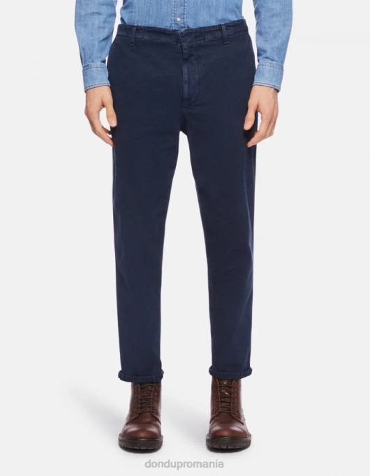 bărbați pantaloni din bumbac zyan morcov V84D752 îmbrăcăminte albastru marin DONDUP