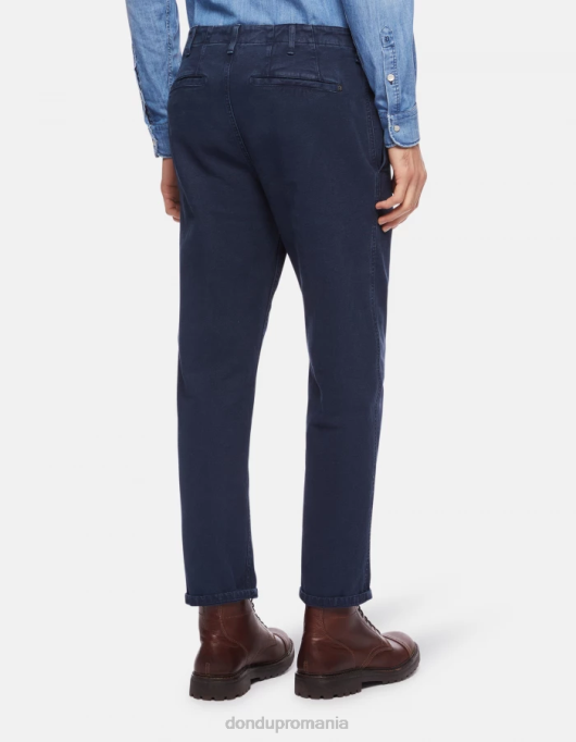 bărbați pantaloni din bumbac zyan morcov V84D752 îmbrăcăminte albastru marin DONDUP