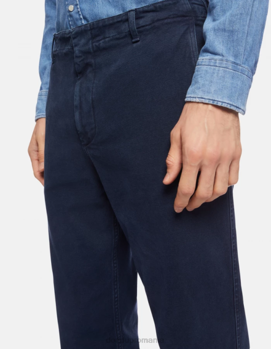 bărbați pantaloni din bumbac zyan morcov V84D752 îmbrăcăminte albastru marin DONDUP