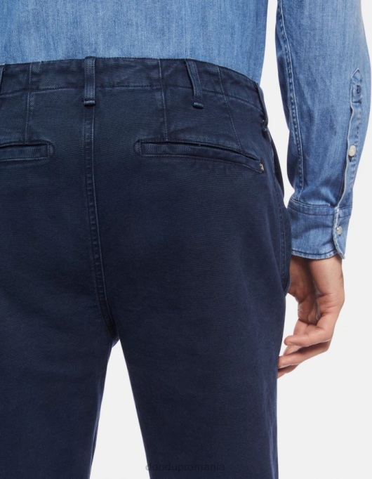 bărbați pantaloni din bumbac zyan morcov V84D752 îmbrăcăminte albastru marin DONDUP