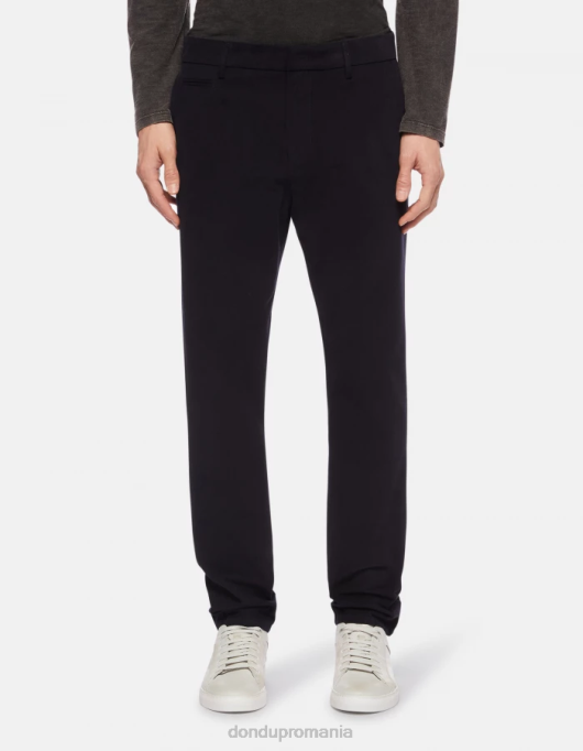 bărbați pantaloni joe din bumbac cart-fit V84D699 îmbrăcăminte albastru marin DONDUP